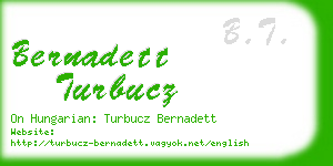 bernadett turbucz business card